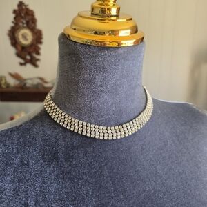 Vintage Rhinestone Necklace 18"